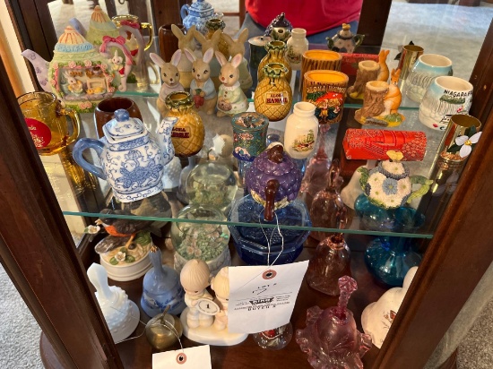 Precious Moments, Fenton bells, toothpick holders and more