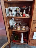 Contents of Bottom 3 Cabinet Shelves - Glassware, Figurines, and more