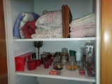 Hallway Closet Contents - Candles, Photo Album/Scrapbooking Supplies, Blankets