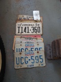 Assortment of License Plates & Stop Sign