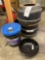 Partial Bucket of Hydraulic Oil, Brake Drums