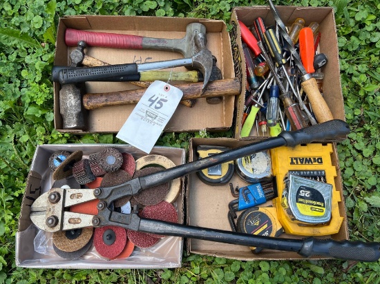 Hammers, Screwdrivers, Tapes, Bolt Cutters