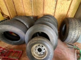semi tires (3) 425/65R22.5 (4) 11R22.5 (3)11R24.5