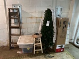 Christmas Trees, Ladder, Stool