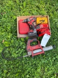 Milwaukee 18 V Drill, Grease Gun