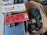 tin and plastic toy trucks