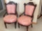 pair walnut Victorian chairs