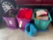 Three totes - hand bags - Christmas decor - coffee maker