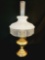 Aladdin oil lamp with frosted glass shade