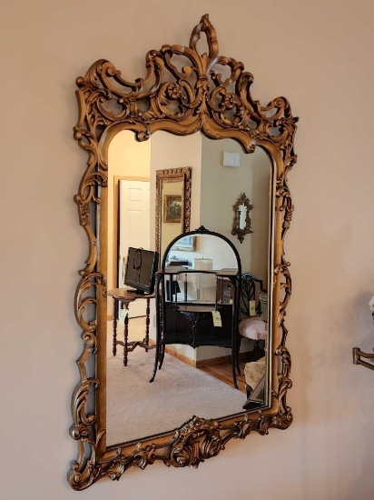 Very fancy vintage carved and pierced mirror
