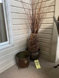 brass planters with lion heads