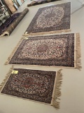 3 matching oriental floor rugs