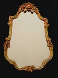 Fantastic vintage French style carved wood mirror