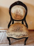 Antique Victorian balloon back chair