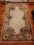 (3) Vintage hand sculpted matching Chinese area rugs.