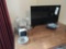 Samsung Flat Screen TV, Sony Radio and Two Lamps