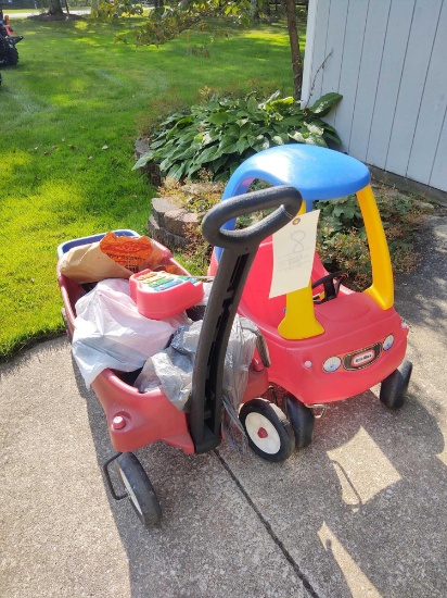 Radio Flyer Plastic Wagon, Little Tikes Car and Grill Accessories