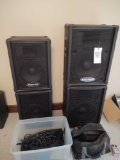 4 Kustom Speakers, Ibanez Pedal and Assorted Cords