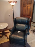 Motion Craft Leather Recliner and Floor Lamp