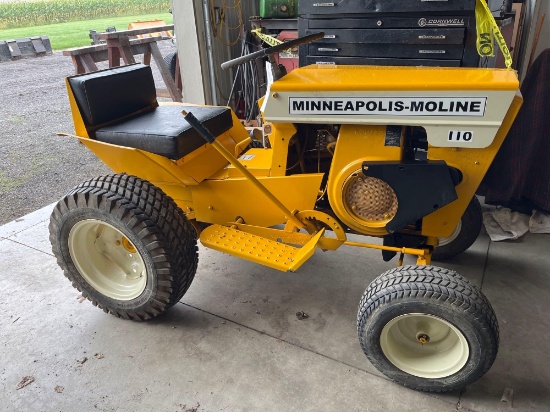 Restored Minneapolis-Moline 110 lawn tractor w/ 42 inch deck