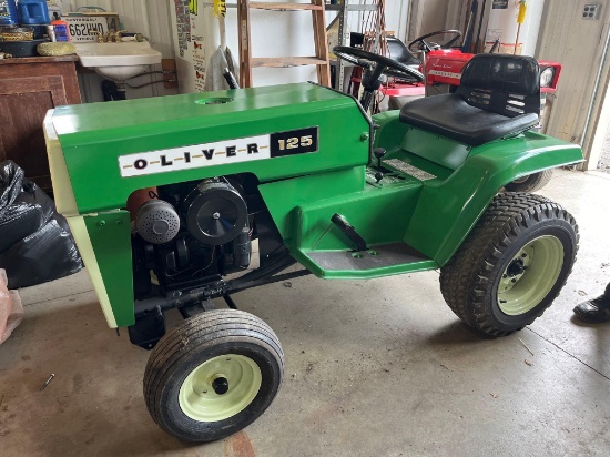 Restored Oliver 125 Town & Country lawn tractor w/ 48 inch deck