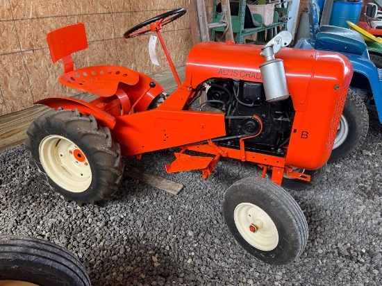 Restored Allis Chalmers B lawn tractor