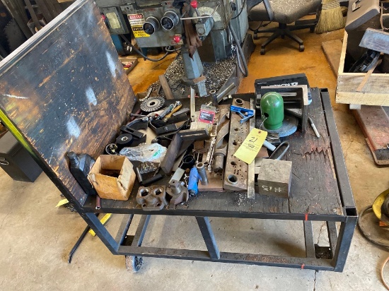 STEEL CART WITH CONTENTS