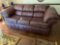 Maroon Leather Sofa