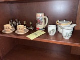 Budweiser Stein and Cups and Saucers
