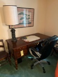 Desk with Chair, Lamp, Picture