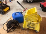 Mop Bucket, Gas Can, Cord Reel