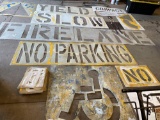 stencils for painting parking lots.