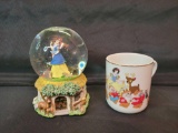 Walt Disney Snow White snow globe and mug