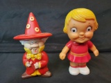 Pair of Campbell soup rubber figures