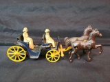 Stanley toys cast iron horse and buggy