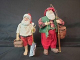 Pair of Santa Claus figures