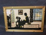 Fraternal Order of Eagles No. 421 Advertising thermometer silhouette themed frame