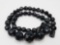 Old vintage black beads: Bakelite or Jet