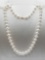 10mm faux pearl necklace w/ 14k gold clasp
