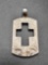 Sterling silver engraved cross pendant
