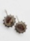Sterling silver druzy geode drop earrings