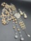 3pc costume set: crystal necklace, bracelet and earrings