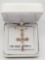 Gift boxed: 10kt gold crucifix cross necklace, $350