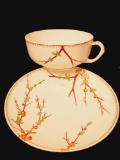 Early Antique Wedgwood Cherry Blossom cup and saucer