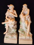 Pair of vintage porcelain beauties/women w/ fine details