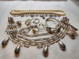Jewelry lot: some silver, all as is