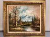 Aaron signed oil/canvas, 31