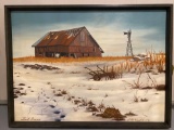 T. G. Knight 1976 signed oil/canvas, 31 x 23 frame.