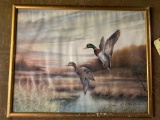 Runne Mannine ducks print, 29.5 x 23.5 frame.