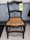 Cane seated chair.